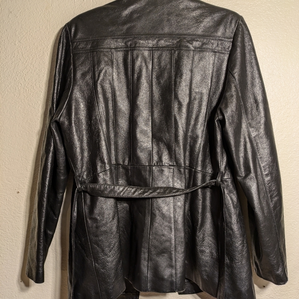 Leather loaf leather jacket size 13/14 vintage - Picture 13 of 15